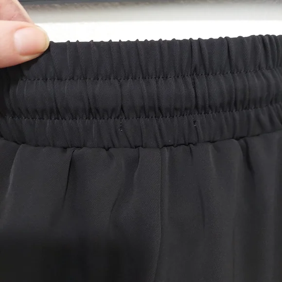 Flowy Black Tie Waist, Wide Leg Dress Pant - Picture 5 of 5